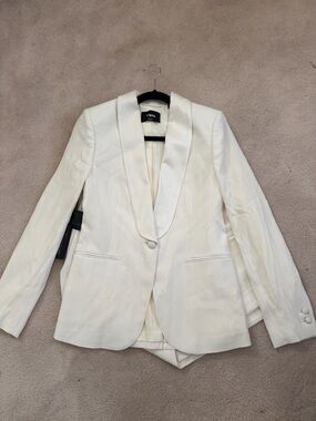 TEN blazer & pants suit set - white